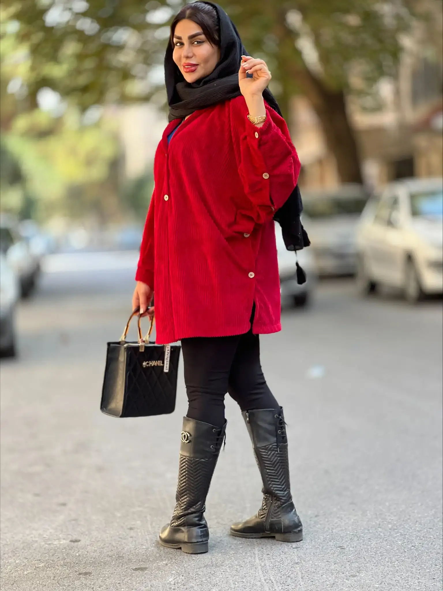 شنل مخمل کبریتی 1052