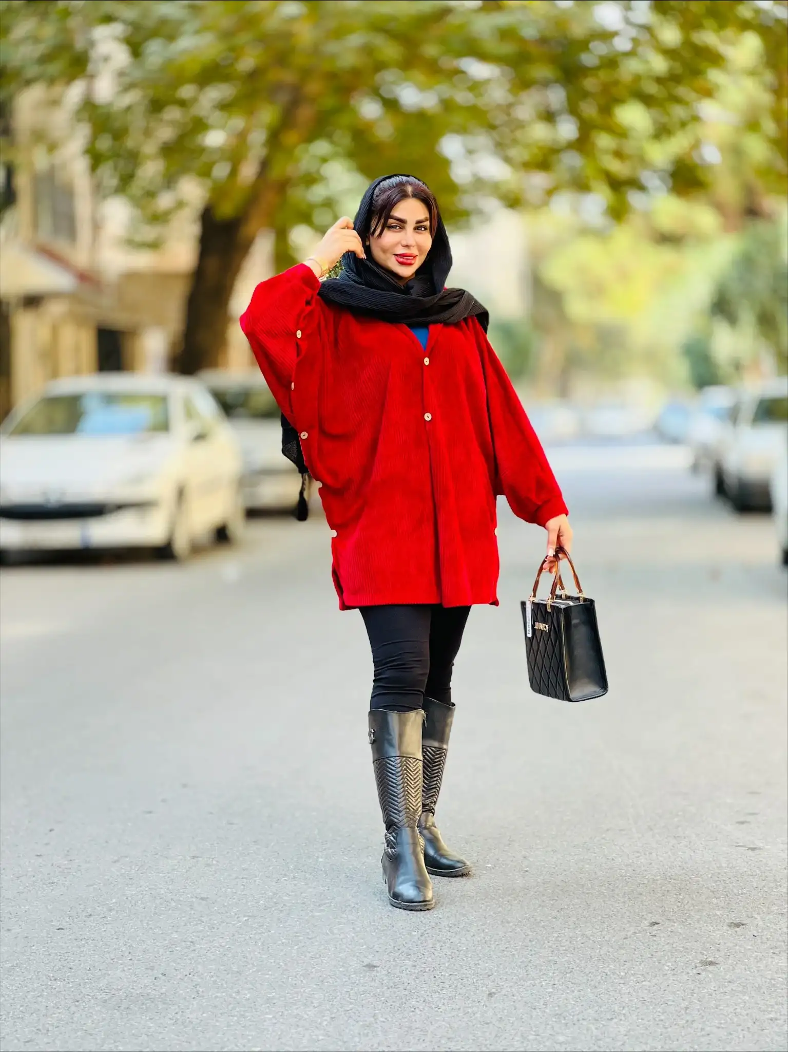 شنل مخمل کبریتی 1052