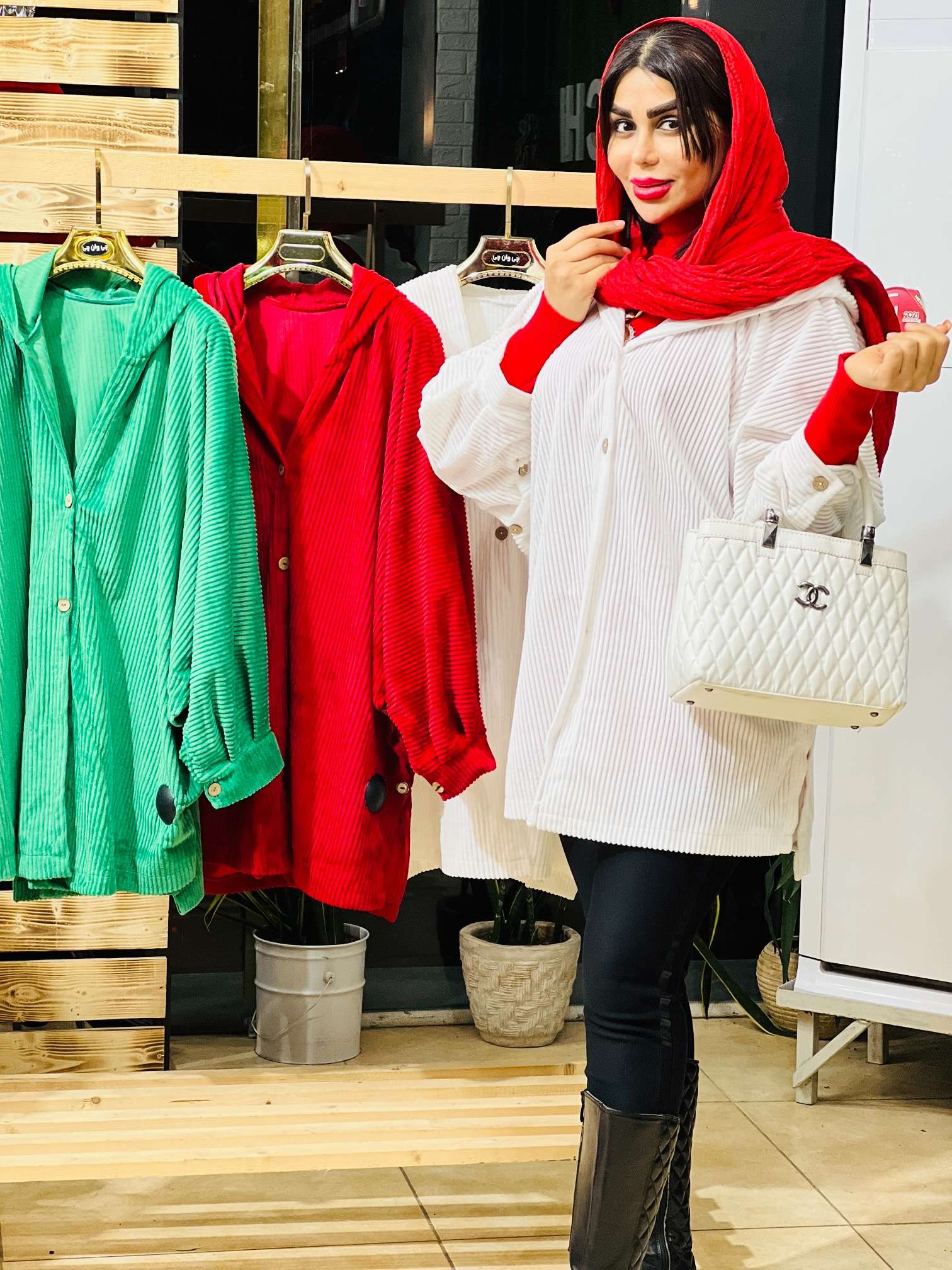 شنل مخمل کبریتی 1052