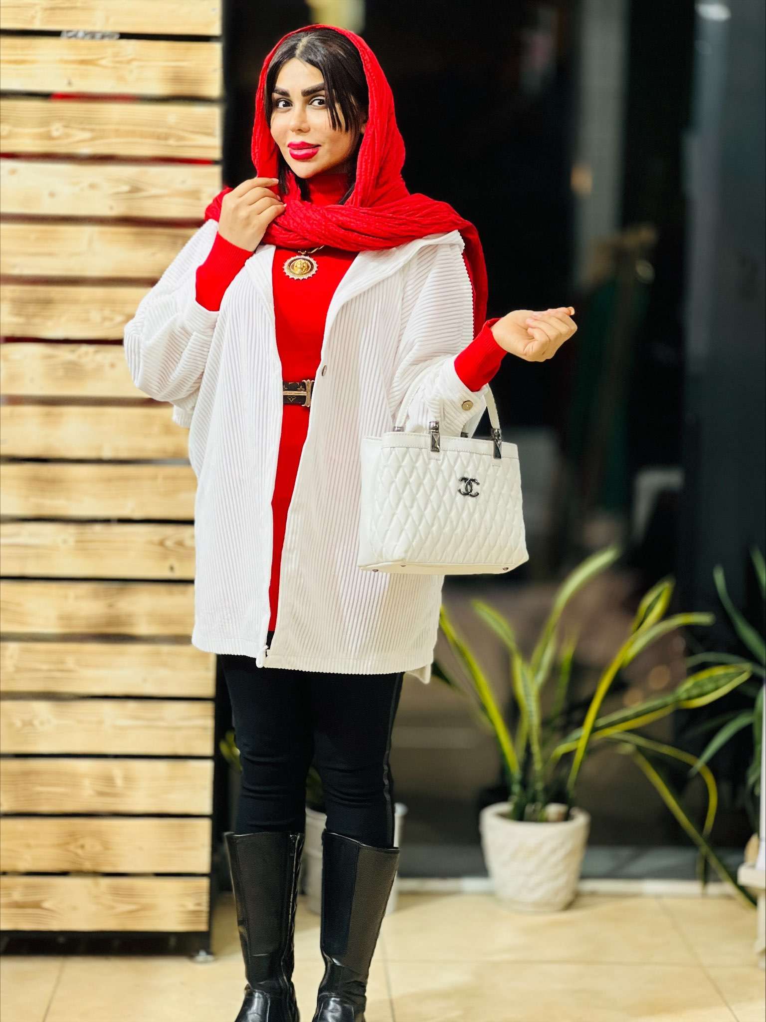 شنل مخمل کبریتی 1052