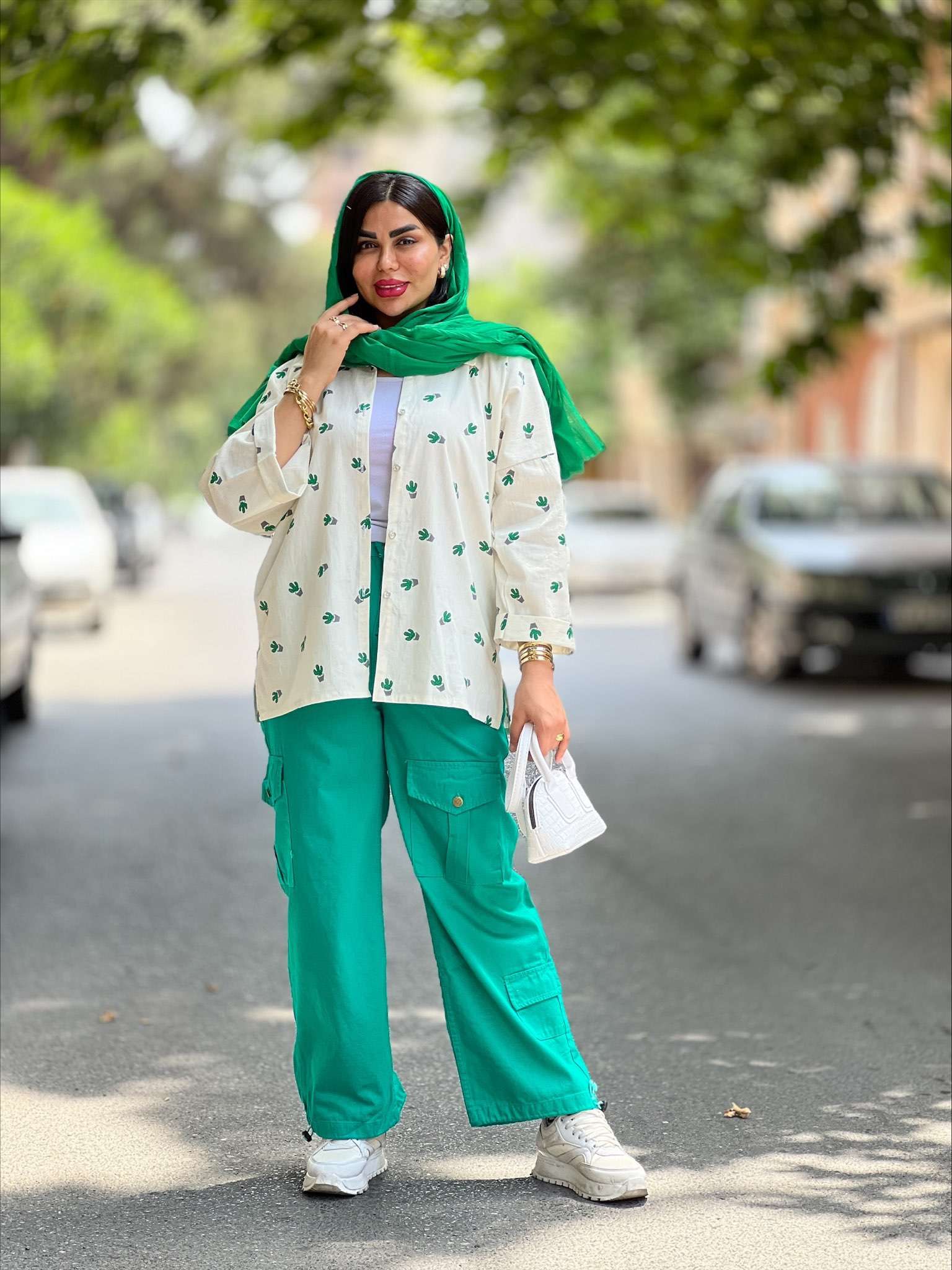 شلوار کارگو سبز 209