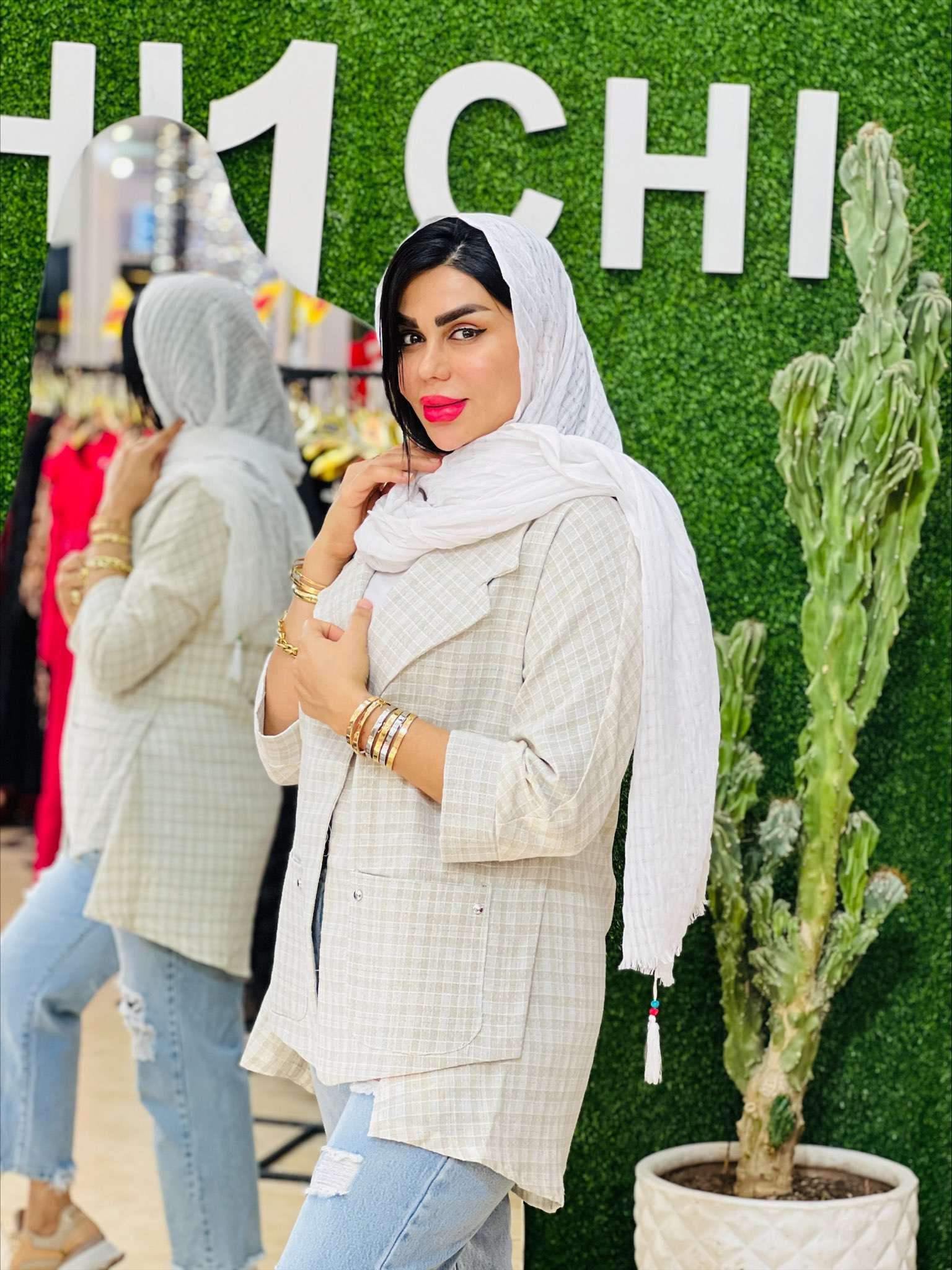 مانتو نچرال چهارخونه 628