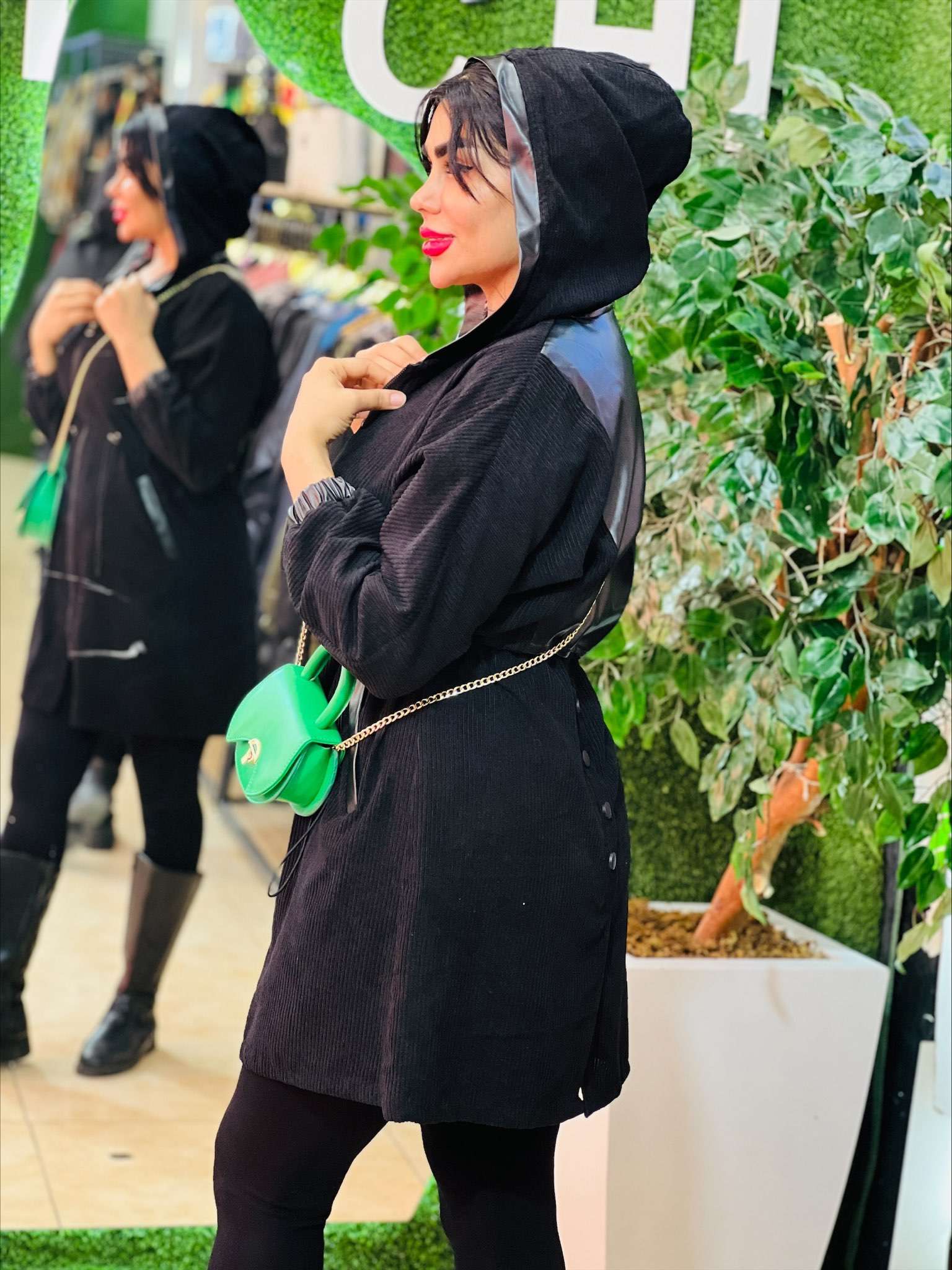 مانتو مخمل کبریتی 1012