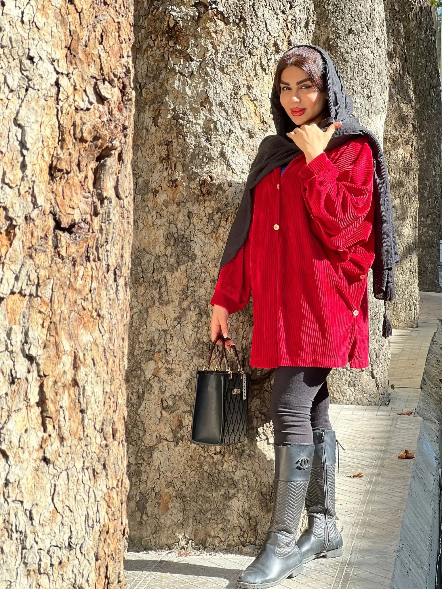 شنل مخمل کبریتی 1052